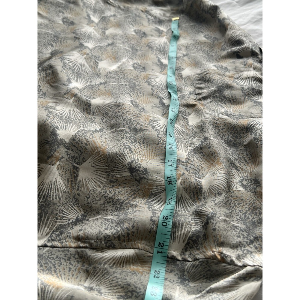 Vintage Firethorn 100% Silk Button-Up Shirt – Abstract Desert Palm Print (XL) - Picture 4 of 9